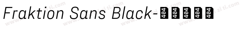 Fraktion Sans Black字体转换